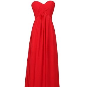 Red sweetheart dress